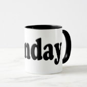 Mug Jours de la semaine - Dimanche (Devant droit)