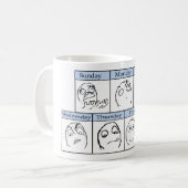 Mug Jours de la semaine Memes (Devant gauche)