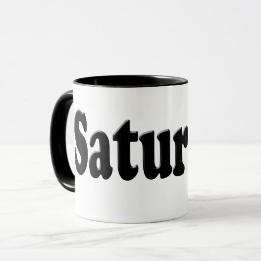 Mug Jours de la semaine - Samedi (Devant gauche)
