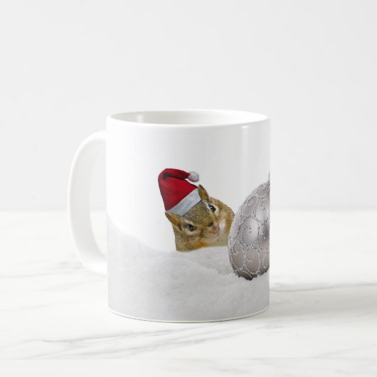 Mug Jours de Noël d'argent et de neige à Chipmunk (Devant gauche)