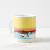 Mug Jours de surf - Île Galveston, Jetée de plaisance (Devant gauche)