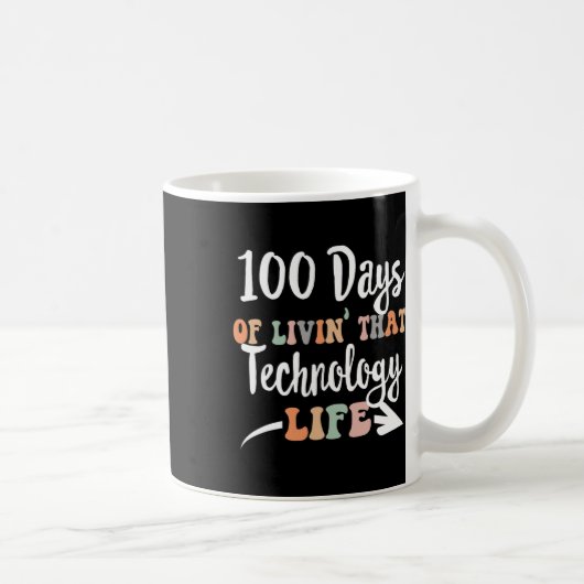 Mug Jours De Technologie 100e Jour D'École De Technolo (Droite)