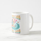 Mug Jours d'été, rétro façons conception de texte (Devant droit)
