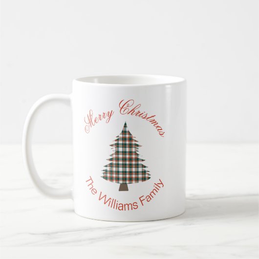 Mug Jours fériés de Noël Russe Plaid (Gauche)