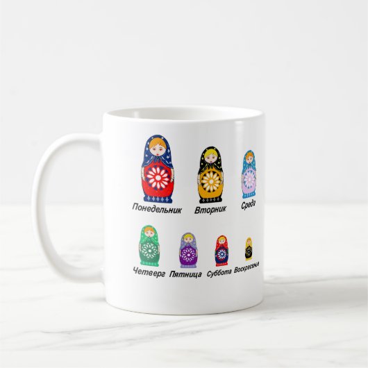 Mug Jours russes de la semaine (Gauche)