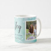 Mug Joy 2 Photo Turquoise et Fête de Noël de Flambeau (Devant droit)