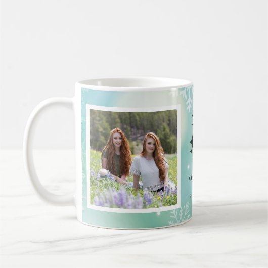 Mug Joy 2 Photo Turquoise et Fête de Noël de Flambeau (Gauche)