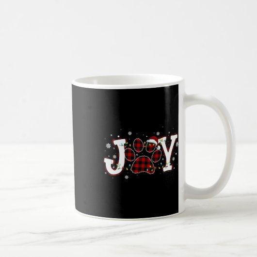 Mug Joy Buffalo Red Plaid Chien Empreinte de patte Chr (Droite)
