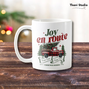Mug Joy en route Noël commence Camion & X-Mas Arbre