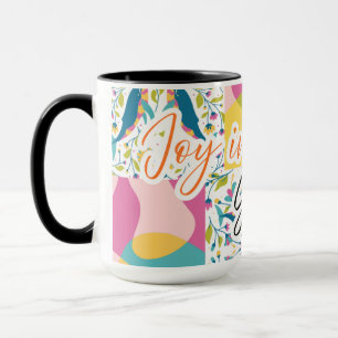 Mug Joy in Every Sip - Colorful Folk Inspiré Motif