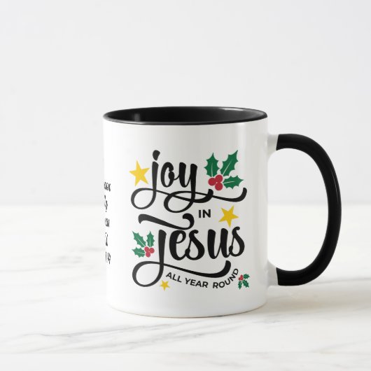 Mug JOY IN JESUS Personalized Christian Christmas (Droite)