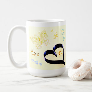 Mug Joy Matters - Music Cat - Papillon & Abeilles Doré