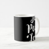 Mug Joy Peace Love Red Brushed Script Womens Holiday T (Devant droit)