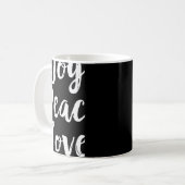 Mug Joy Peace Love Red Brushed Script Womens Holiday T (Devant gauche)