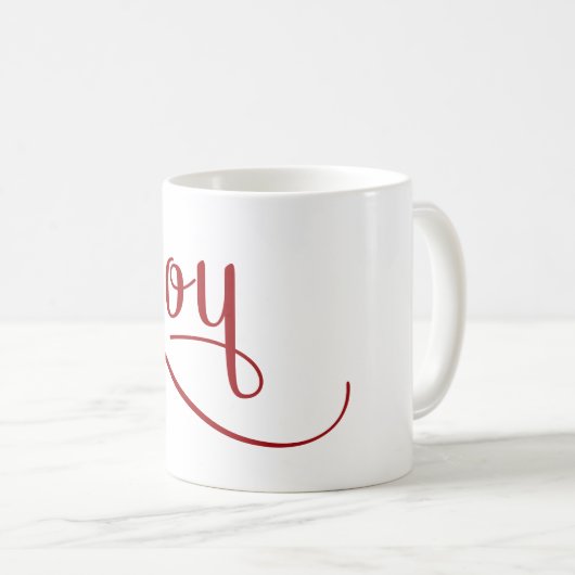 Mug Joy Script Red (Devant droit)