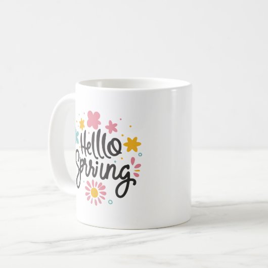 Mug Joy Spring Charming Hello Spring Floral Cheerful (Devant gauche)