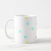 Mug Joy texte coeurs colorés (Gauche)