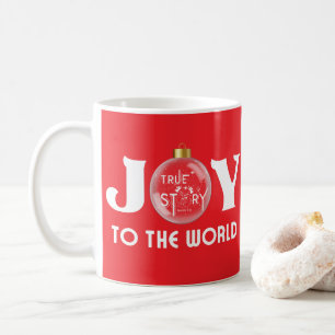 Mug Joy to the World avec Christmas Ball White Text
