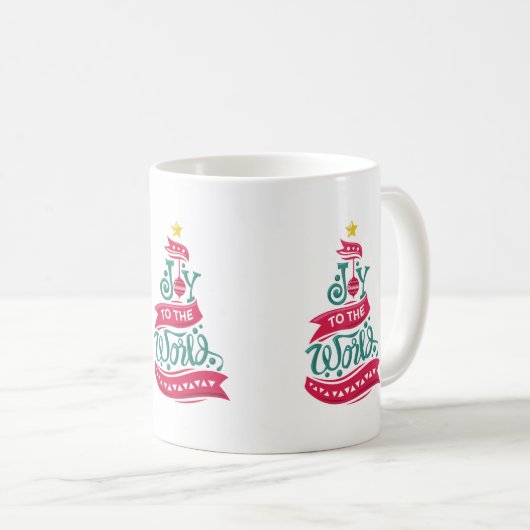 Mug Joy to the World Christmas Citation Typographie (Devant droit)