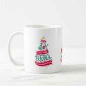 Mug Joy to the World Christmas Citation Typographie (Gauche)