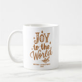 Mug Joy to the World Christmas Lettering Burnt Orange (Gauche)