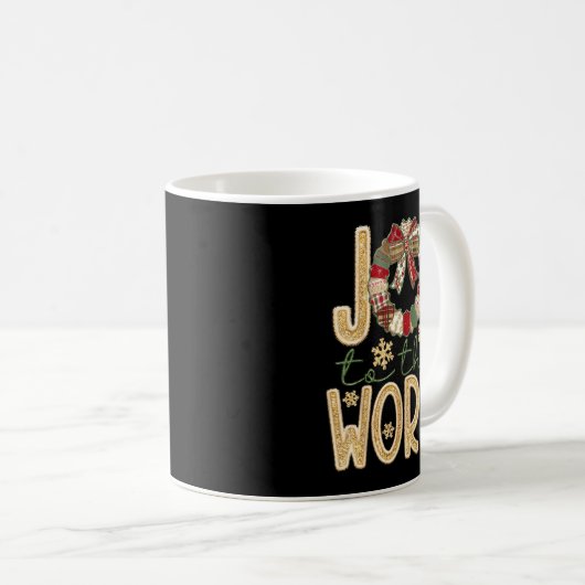 Mug Joy To The World Jesus Christian Snowflake Christm (Devant droit)