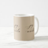 Mug Joy to the World Minimal Script de Noël (Devant droit)