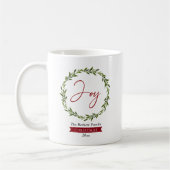 Mug Joy Typography Script Christmas Wreath Holiday (Gauche)