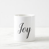 Mug Joy Vacances Minimal Blanc Élégant Texte (Centre)