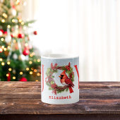 Mug Joy Watercolor Wreath + Red Cardinal | Nom