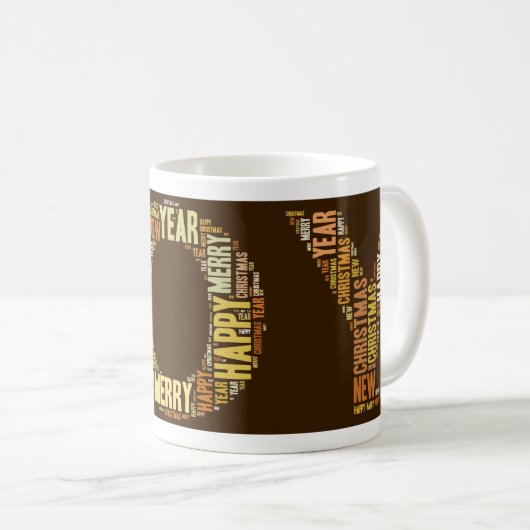Mug JOY Wordcloud Noël (Devant droit)