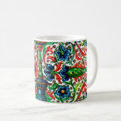 Mug Joyaux Tons Médiéval Fleurs Manuscrits Scrolls (Devant droit)