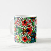 Mug Joyaux Tons Médiéval Fleurs Manuscrits Scrolls (Devant gauche)