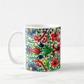 Mug Joyaux Tons Médiéval Fleurs Manuscrits Scrolls (Gauche)