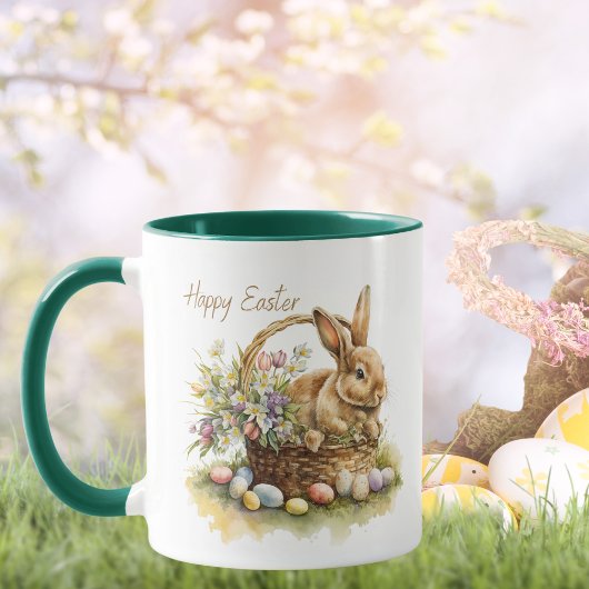 Mug Joyeuse Aquarelle de Pâques Lapin de Pâques