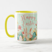 Mug Joyeuse aquarelle vert pâle de Pâques (Gauche)