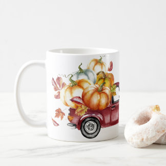 Mug Joyeuse bouillie de café d'aquarelle de la récolte