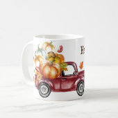 Mug Joyeuse bouillie de café d'aquarelle de la récolte (Devant gauche)