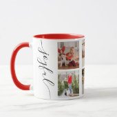 Mug Joyeuse calligraphie de Noël Script Photo (Gauche)