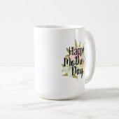 Mug Joyeuse citation florale de la fête des mères (Devant droit)