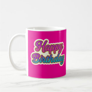 Mug Joyeuse conception de typographie d'anniversaire e