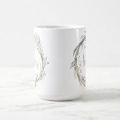 Mug Joyeuse couronne d'aquarelle de Noël (Centre)