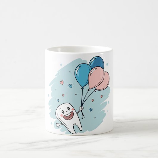 Mug Joyeuse dent de dessin avec ballons - Santé dentai (Centre)