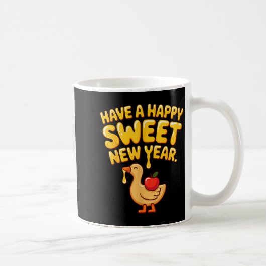Mug Joyeuse douce nouvelle année Cookie d'oie Rosh Has (Droite)