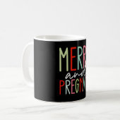 Mug Joyeuse et enceinte Noël Maman Grossesse (Devant gauche)