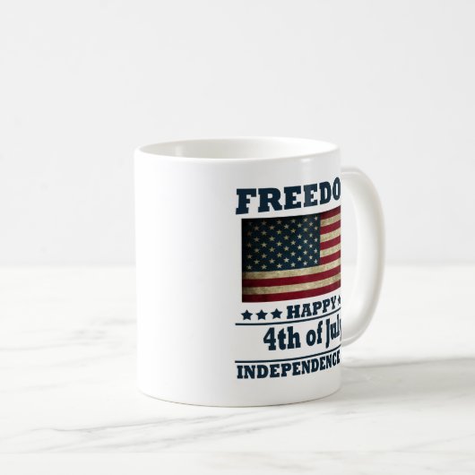 Mug Joyeuse fête 4 juillet l'indépendance (Devant droit)