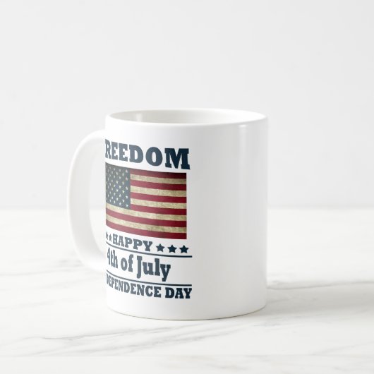 Mug Joyeuse fête 4 juillet l'indépendance (Devant gauche)
