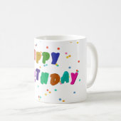 Mug Joyeuse fête d'anniversaire colorée (Devant droit)