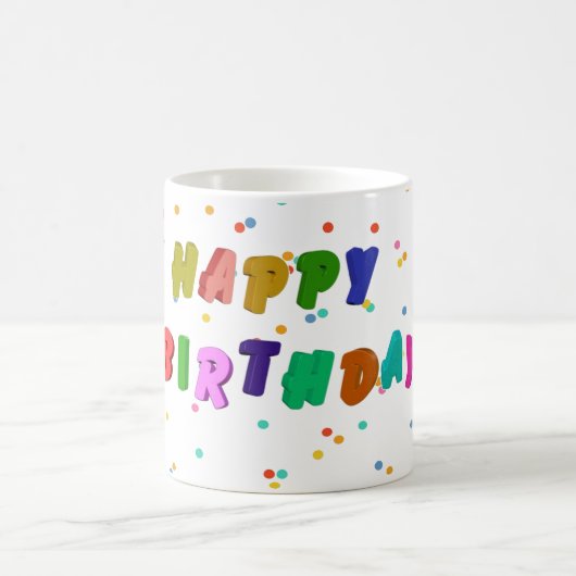 Mug Joyeuse fête d'anniversaire colorée (Centre)