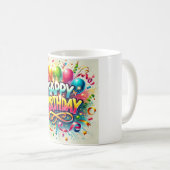 Mug Joyeuse fête d'anniversaire de ballon (Devant droit)